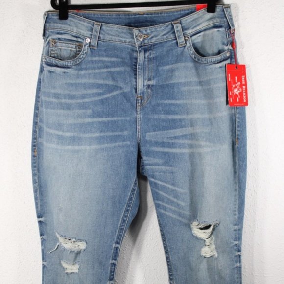 True Religion Jennie Curvy Ankle Raw Hem Jeans 40 - Picture 12 of 14